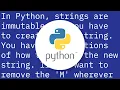 How to delete a character from a string using Python