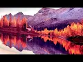 Panoramic Lake Landscape Tempered Glass Wall Art