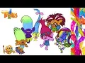 Trolls Poppy Creek Smidge King Peppy Harper Aspen Heitz Coloring pages Coloring Book