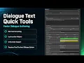Dialogue Text Quick Tools for Pixel Crushers Dialogue System Unity Editor Extension