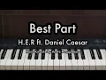 Download Lagu Best Part - H.E.R ft. Daniel Caesar | Piano Karaoke by Andre Panggabean