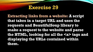 Exercise - Extract Website Links With Requests and BeautifulSoup Modules