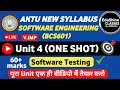 Software Engineering Unit 4 One shot BCS601 Software Testing Unit 4 One shot Software Engineering