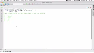 4 13 Right triangle Write a program that uses nested loops to draw this pattern - Python