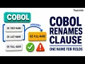 COBOL RENAMES Clause Explained COBOL Course