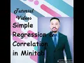 Simple Regression Correlation in MINITAB