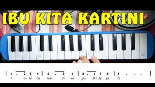 ibu kita kartini tutorial not angka belajar pianika
