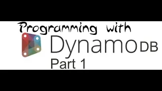 Programming with DynamoDb and AWS SDks java Overview