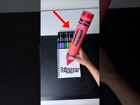 Every Drawing, the Crayon gets Bigger… (#shorts)
