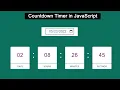 Create a Countdown Timer in JavaScript Javascript Countdown Timer Simple Countdown Timer