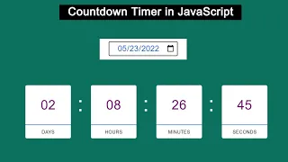 Create a Countdown Timer in JavaScript Javascript Countdown Timer Simple Countdown Timer