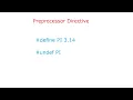Preprocessor Directive C Program