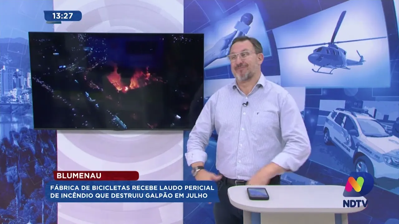 Fábrica de bicicletas em Blumenau recebe laudo pericial de incêndio que destruiu galpão em julho