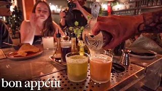 pov bartender at one of las busiest bars bon app tit