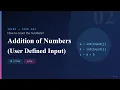 Python Tutorial Dynamic User Inputs The First Loop Tamil