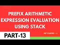 Prefix Arithmetic Expression Evaluation Using Stack