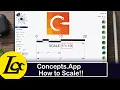 Concepts App tutorial for beginners how to add a scale