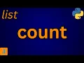 Python List Count Method