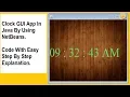 Clock GUI App in Java by using NetBeans code with step by step easy explanation