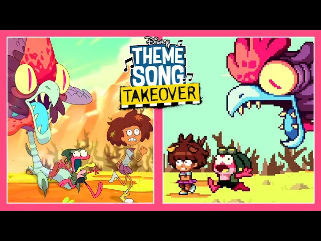 Theme Song Takeover Side by Side | Amphibia | Disney Channel Animation