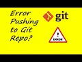 Error pushing changes Remote ref update was rejected Make sure you have write access to this remote