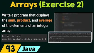Arrays in Java Exercise 2