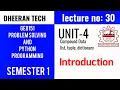 GE8151 Problem Solving Python Programming unit-4 introduction list tuple dictionary