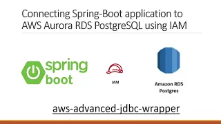 Spring boot connectivity to AWS RDS PostgreSQL using IAM AWS Advanced JDBC Wrapper