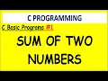 C PROGRAM SUM OF TWO NUMBERS C BASIC PROGRAMS