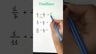 Tip For Adding Two Fractions With 1 In The Numerator Math Fraction 