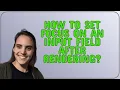 How to set focus on an input field after rendering
