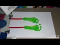 Mistletoe foot print Art kids Christmas activity