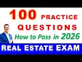 100 Questions with Answers to Pass the REAL ESTATE EXAM in 2026 Test Question Review
