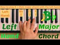 Piano Lesson 137 How to play B flat major chord with the left hand play along tutorial