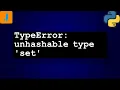 TypeError unhashable type set