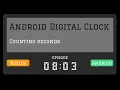 Android Digital Clock App Counting Seconds Display