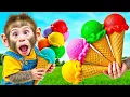 Download Lagu Monyet BiBi Makan Es Krim Pelangi Lezat dari Truk Es Krim dan Pergi ke Bioskop - Baby Monkey Daily