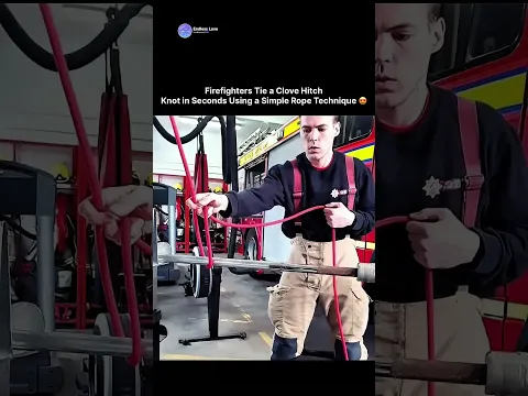 Firefighters Tie a Clove Hitch Knot in Seconds Using a Simple Rope Technique 😍