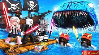 THỬ THÁCH 50 NGÀY SINH TỒN TRÊN BÈ GỖ Ở TAM GIÁC QU.Ỷ BẤT ỔN T3 | ROBLOX 50  Days on a raft