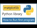 How to Run first matplotlib Python program
