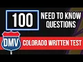 Colorado DMV Written Test 2026 100 Need to Know Questions