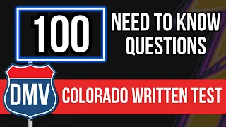 Colorado DMV Written Test 2026 100 Need to Know Questions