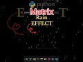 Python Matrix Rain Effect Amazing Pygame Animation