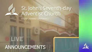 St. John's Seventh-day Adventist Church Notices 15.08.2026