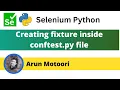 Creating fixture inside conftest py file PyTest - Part 19