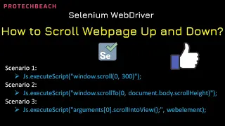 How to Scroll Webpage Up and down in selenium WebDriver Interview Question