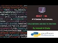 Python Tutorials Tuple Methods And Built In Functions Day-24 By Ashwath M Shetty