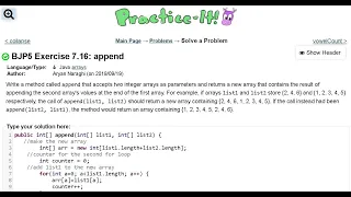 Java Practice It Exercise 7 16 append arrays syntax array basics condition