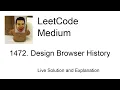 1472 Design Browser History python Leetcode Medium
