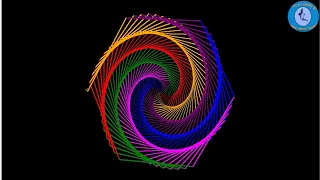 How to draw rainbow colored Spiral Art Python Graphics